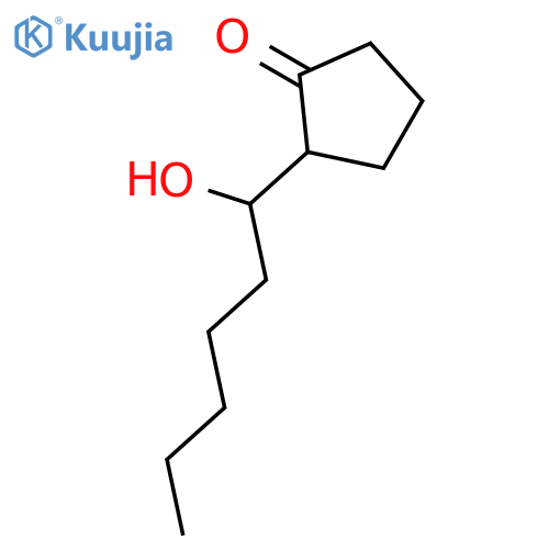 2-(1-hydroxyhexyl)cyclopentanone structure
