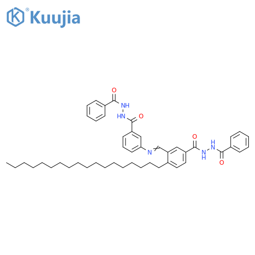 Benzoic acid, 3-[[[3-[(2-benzoylhydrazinyl)carbonyl]phenyl]imino]methyl]-4-octadecyl-, 2-benzoylhydrazide structure