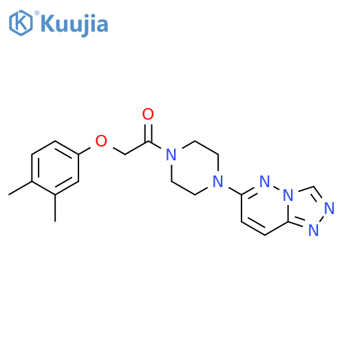 2-(3,4-dimethylphenoxy)-1-(4-{[1,2,4]triazolo[4,3-b]pyridazin-6-yl}piperazin-1-yl)ethan-1-one structure