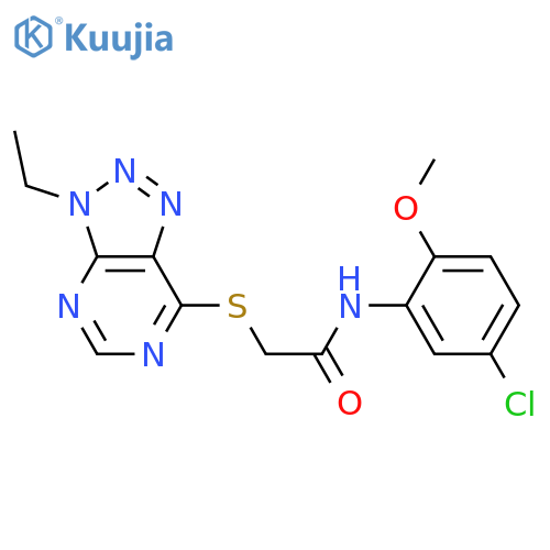 N-(5-chloro-2-methoxyphenyl)-2-({3-ethyl-3H-1,2,3triazolo4,5-dpyrimidin-7-yl}sulfanyl)acetamide structure