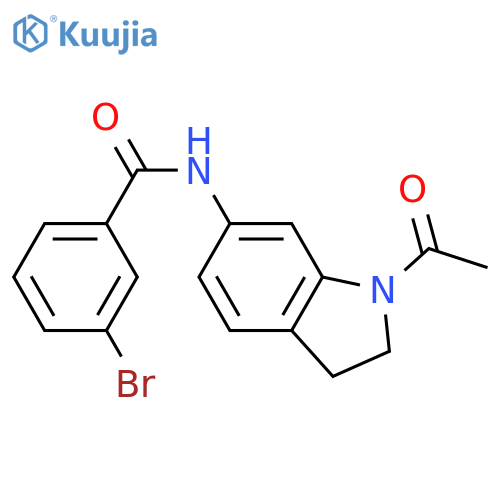 N-(1-acetyl-2,3-dihydro-1H-indol-6-yl)-3-bromobenzamide structure