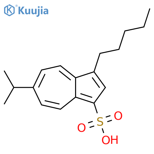 1-Azulenesulfonic acid, 6-(1-methylethyl)-3-pentyl- structure