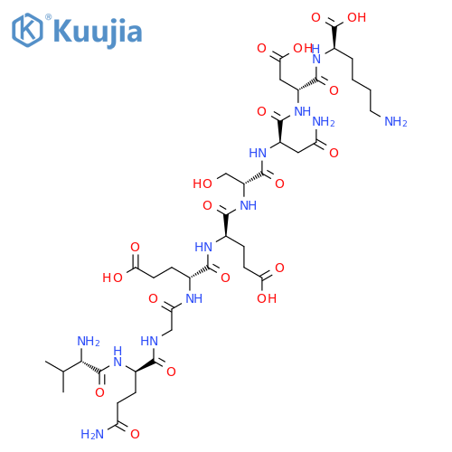 L-Lysine,L-valyl-L-glutaminylglycyl-L-a-glutamyl-L-a-glutamyl-L-seryl-L-asparaginyl-L-a-aspartyl- structure