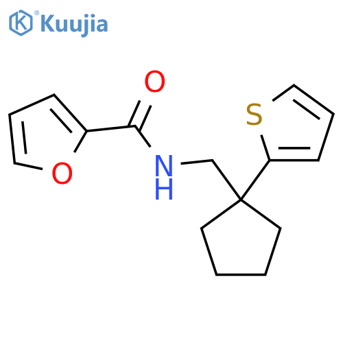 N-{[1-(thiophen-2-yl)cyclopentyl]methyl}furan-2-carboxamide structure