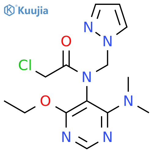 Acetamide,2-chloro-N-[4-(dimethylamino)-6-ethoxy-5-pyrimidinyl]-N-(1H-pyrazol-1-ylmethyl)- structure