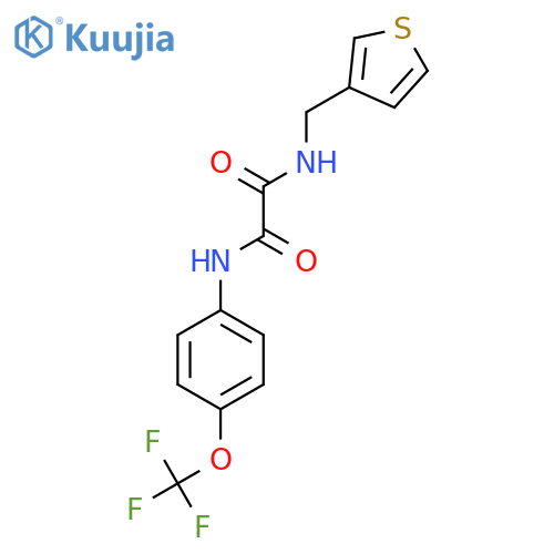 N-[(thiophen-3-yl)methyl]-N'-[4-(trifluoromethoxy)phenyl]ethanediamide structure