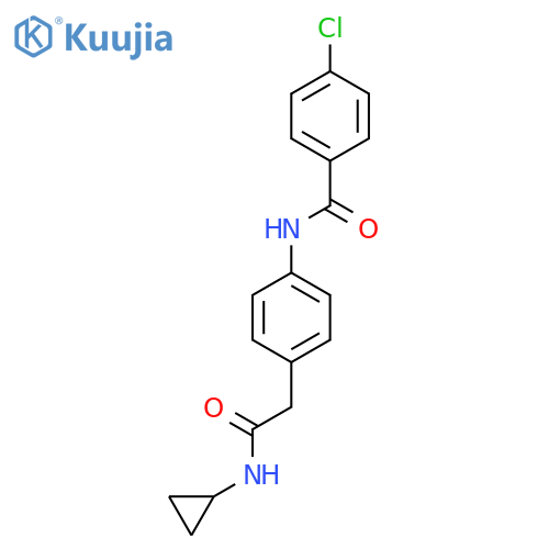 4-chloro-N-{4-[(cyclopropylcarbamoyl)methyl]phenyl}benzamide structure