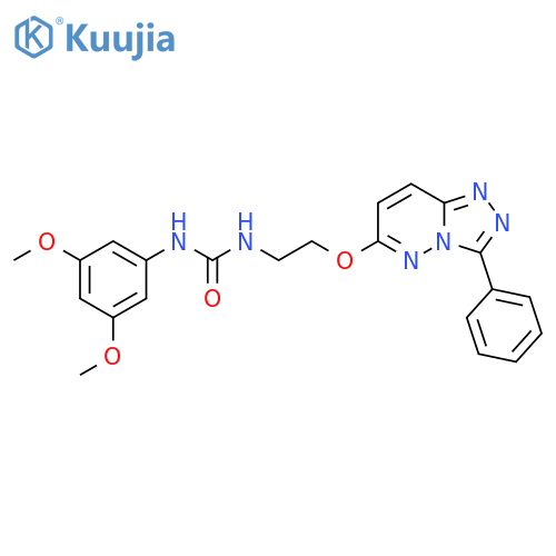 1-(3,5-dimethoxyphenyl)-3-[2-({3-phenyl-[1,2,4]triazolo[4,3-b]pyridazin-6-yl}oxy)ethyl]urea structure