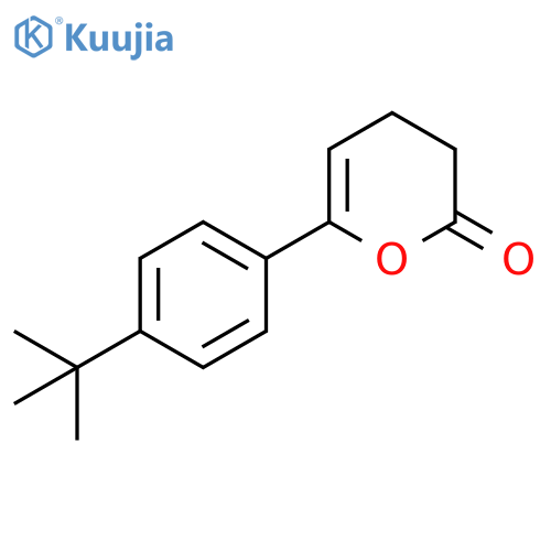 2H-Pyran-2-one, 6-[4-(1,1-dimethylethyl)phenyl]-3,4-dihydro- structure