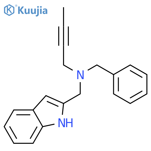 1H-Indole-2-methanamine, N-2-butynyl-N-(phenylmethyl)- structure