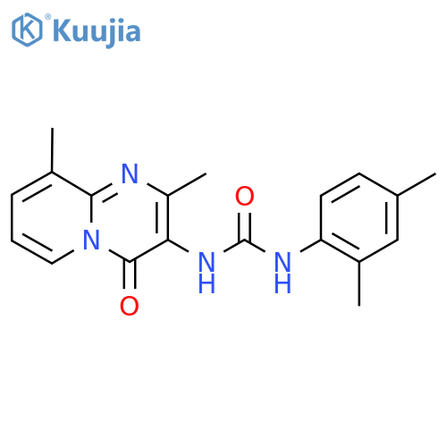 3-{2,9-dimethyl-4-oxo-4H-pyrido[1,2-a]pyrimidin-3-yl}-1-(2,4-dimethylphenyl)urea structure