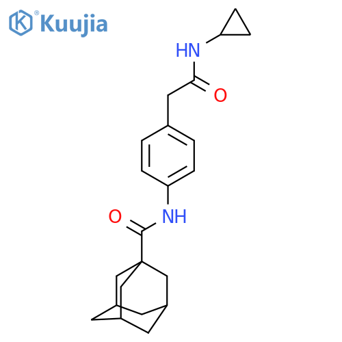 N-{4-(cyclopropylcarbamoyl)methylphenyl}adamantane-1-carboxamide structure