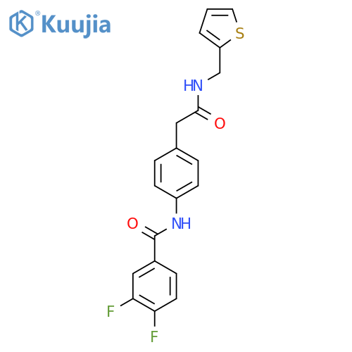 3,4-difluoro-N-[4-({[(thiophen-2-yl)methyl]carbamoyl}methyl)phenyl]benzamide structure