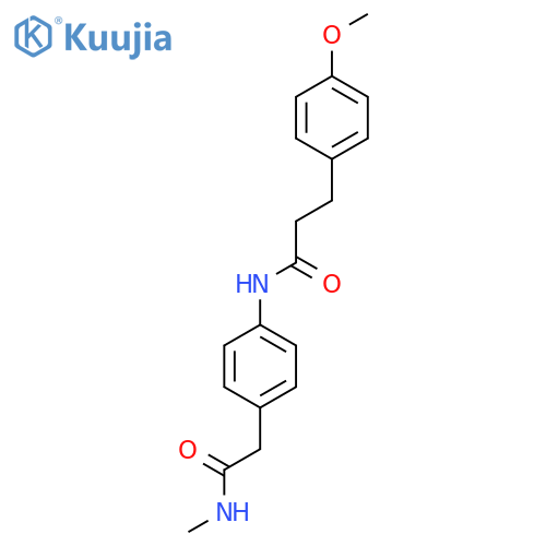 3-(4-methoxyphenyl)-N-{4-[(methylcarbamoyl)methyl]phenyl}propanamide structure