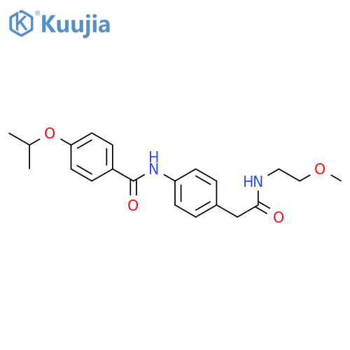 N-(4-{[(2-methoxyethyl)carbamoyl]methyl}phenyl)-4-(propan-2-yloxy)benzamide structure