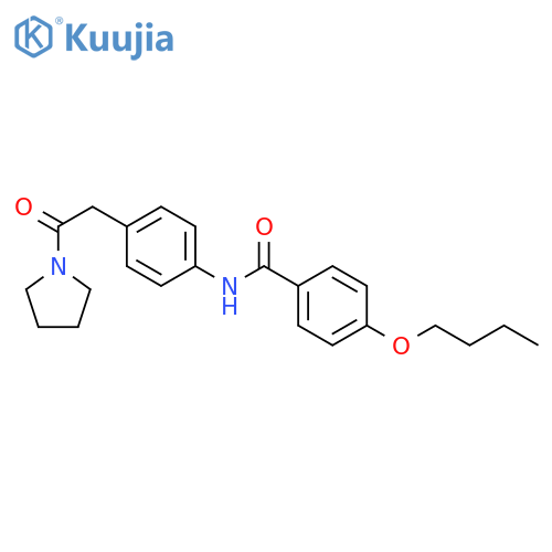 4-butoxy-N-{4-2-oxo-2-(pyrrolidin-1-yl)ethylphenyl}benzamide structure