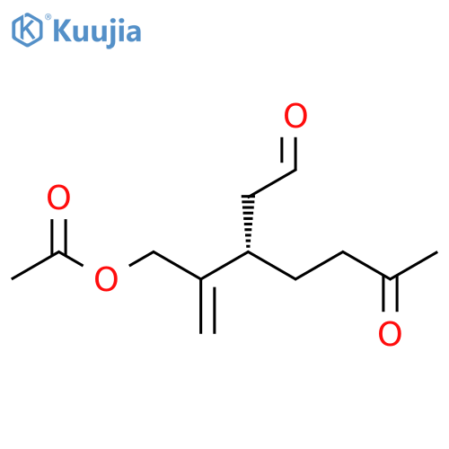 Heptanal, 3-[1-[(acetyloxy)methyl]ethenyl]-6-oxo-, (S)- structure