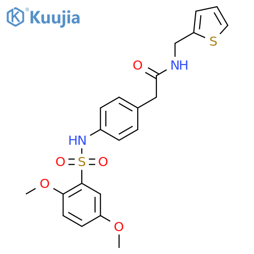 2-[4-(2,5-dimethoxybenzenesulfonamido)phenyl]-N-[(thiophen-2-yl)methyl]acetamide structure