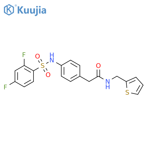 2-[4-(2,4-difluorobenzenesulfonamido)phenyl]-N-[(thiophen-2-yl)methyl]acetamide structure