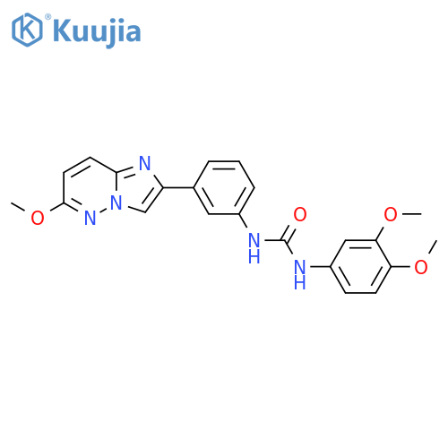 1-(3,4-dimethoxyphenyl)-3-(3-{6-methoxyimidazo[1,2-b]pyridazin-2-yl}phenyl)urea structure