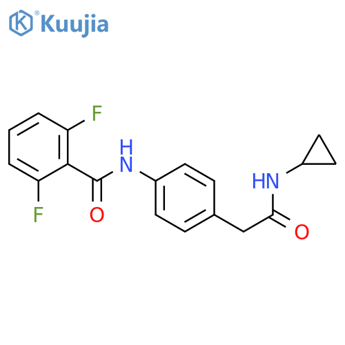 N-{4-(cyclopropylcarbamoyl)methylphenyl}-2,6-difluorobenzamide structure