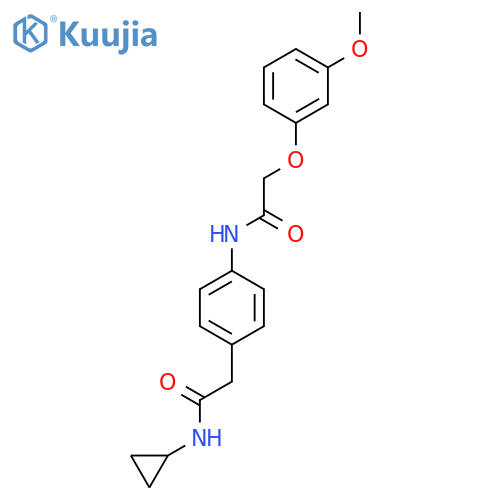 N-{4-[(cyclopropylcarbamoyl)methyl]phenyl}-2-(3-methoxyphenoxy)acetamide structure