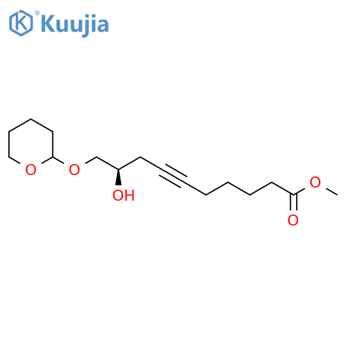 6-Decynoic acid, 9-hydroxy-10-[(tetrahydro-2H-pyran-2-yl)oxy]-, methylester, (9R)- structure