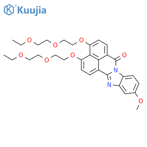 7H-Benzimidazo[2,1-a]benz[de]isoquinolin-7-one, 3,4-bis[2-(2-ethoxyethoxy)ethoxy]-11-methoxy- structure