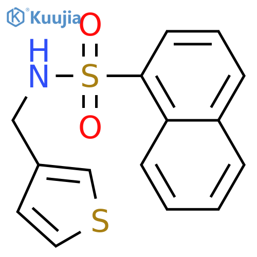 N-[(thiophen-3-yl)methyl]naphthalene-1-sulfonamide structure