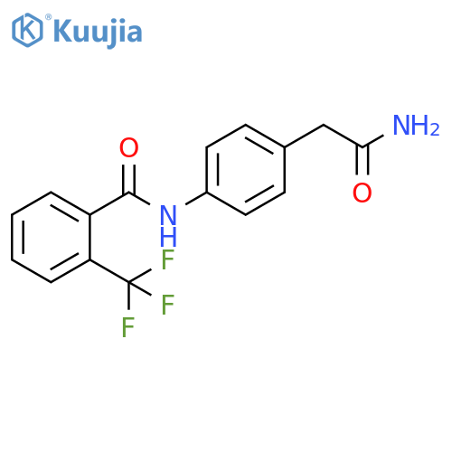 N-[4-(carbamoylmethyl)phenyl]-2-(trifluoromethyl)benzamide structure