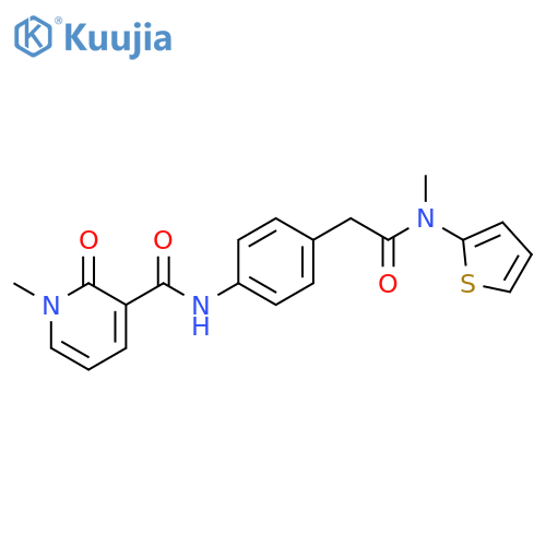 1-methyl-2-oxo-N-4-({(thiophen-2-yl)methylcarbamoyl}methyl)phenyl-1,2-dihydropyridine-3-carboxamide structure