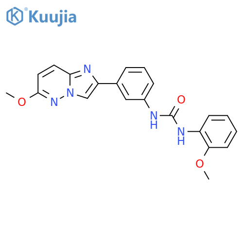 3-(3-{6-methoxyimidazo[1,2-b]pyridazin-2-yl}phenyl)-1-(2-methoxyphenyl)urea structure