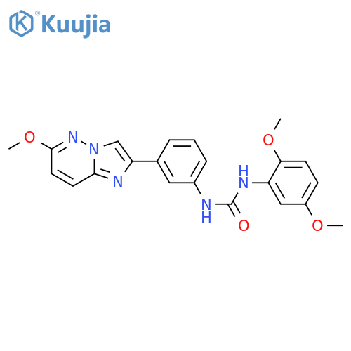 3-(2,5-dimethoxyphenyl)-1-(3-{6-methoxyimidazo[1,2-b]pyridazin-2-yl}phenyl)urea structure