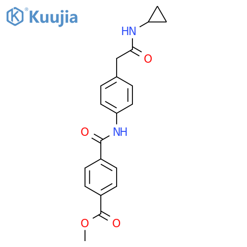 methyl 4-({4-[(cyclopropylcarbamoyl)methyl]phenyl}carbamoyl)benzoate structure