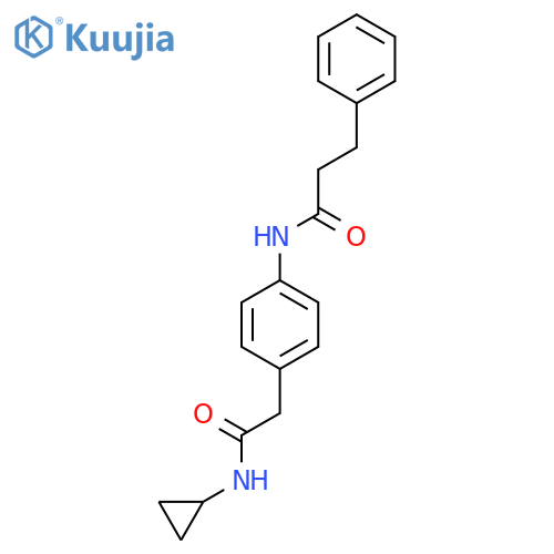 N-{4-(cyclopropylcarbamoyl)methylphenyl}-3-phenylpropanamide structure