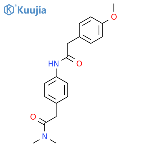 2-{4-[2-(4-methoxyphenyl)acetamido]phenyl}-N,N-dimethylacetamide structure
