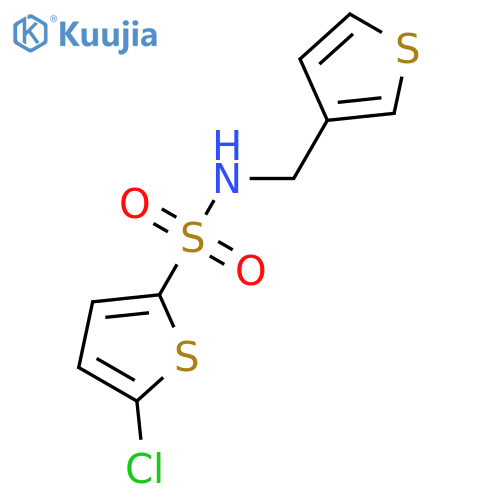 5-chloro-N-(thiophen-3-yl)methylthiophene-2-sulfonamide structure