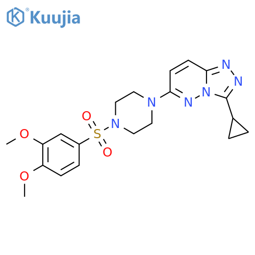 1-{3-cyclopropyl-[1,2,4]triazolo[4,3-b]pyridazin-6-yl}-4-(3,4-dimethoxybenzenesulfonyl)piperazine structure
