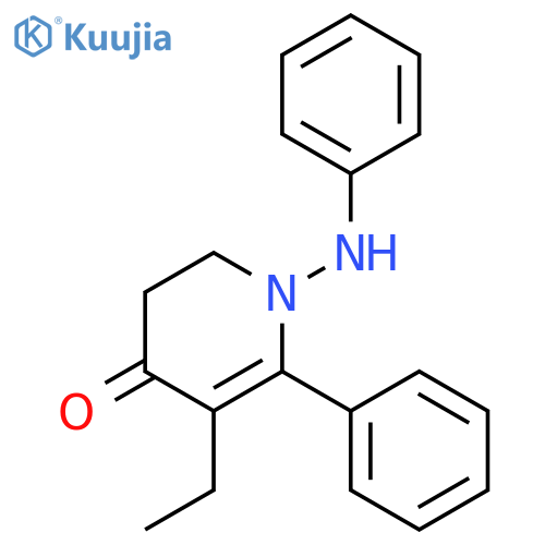 4(1H)-Pyridinone, 3-ethyl-5,6-dihydro-2-phenyl-1-(phenylamino)- structure