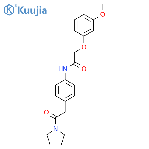 2-(3-methoxyphenoxy)-N-{4-2-oxo-2-(pyrrolidin-1-yl)ethylphenyl}acetamide structure