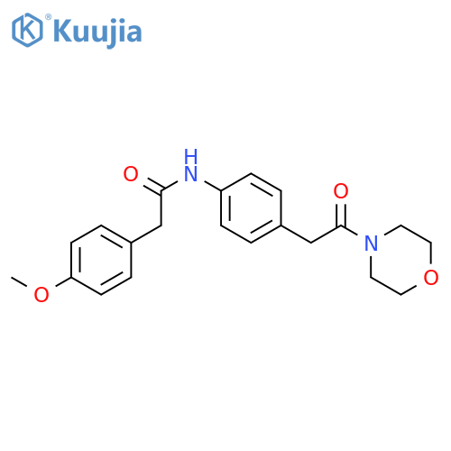 2-(4-methoxyphenyl)-N-{4-[2-(morpholin-4-yl)-2-oxoethyl]phenyl}acetamide structure