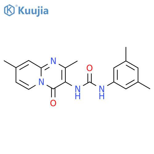3-{2,8-dimethyl-4-oxo-4H-pyrido[1,2-a]pyrimidin-3-yl}-1-(3,5-dimethylphenyl)urea structure