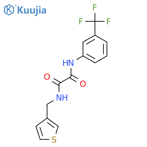 N-[(thiophen-3-yl)methyl]-N'-[3-(trifluoromethyl)phenyl]ethanediamide structure