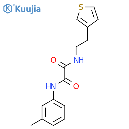N'-(3-methylphenyl)-N-2-(thiophen-3-yl)ethylethanediamide structure