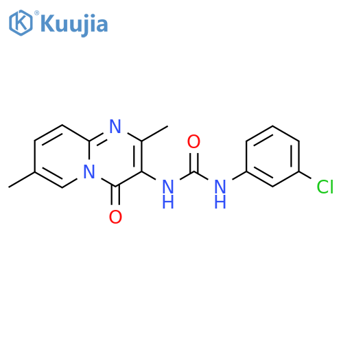1-(3-chlorophenyl)-3-{2,7-dimethyl-4-oxo-4H-pyrido1,2-apyrimidin-3-yl}urea structure