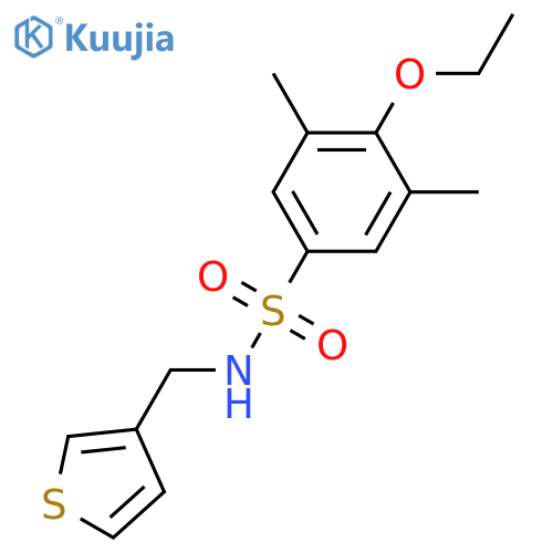 4-ethoxy-3,5-dimethyl-N-[(thiophen-3-yl)methyl]benzene-1-sulfonamide structure
