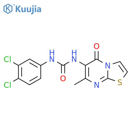 1-(3,4-dichlorophenyl)-3-{7-methyl-5-oxo-5H-1,3thiazolo3,2-apyrimidin-6-yl}urea structure