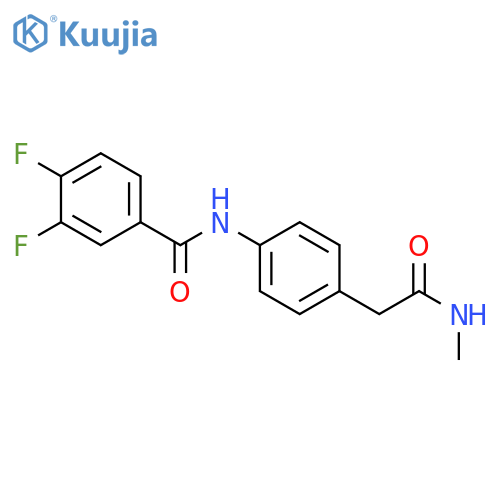 3,4-difluoro-N-{4-[(methylcarbamoyl)methyl]phenyl}benzamide structure