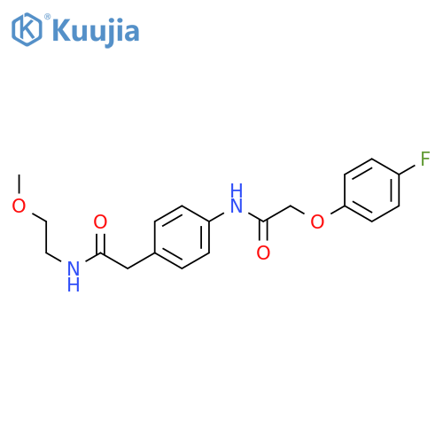 2-(4-fluorophenoxy)-N-(4-{[(2-methoxyethyl)carbamoyl]methyl}phenyl)acetamide structure