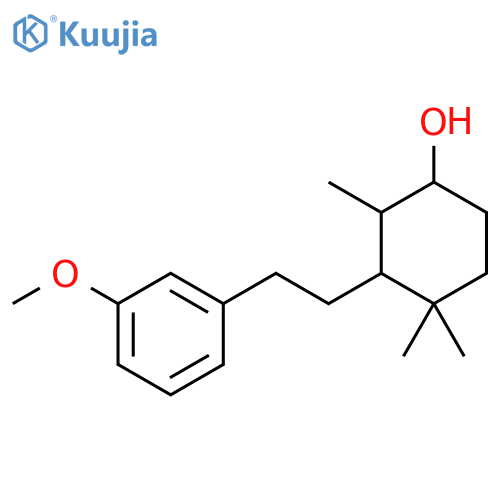 Cyclohexanol, 3-[2-(3-methoxyphenyl)ethyl]-2,4,4-trimethyl- structure